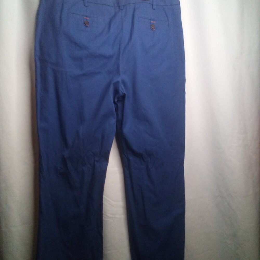 Lands' End Pants 14 Women Pockets Straight Blue - Picture 3 of 16